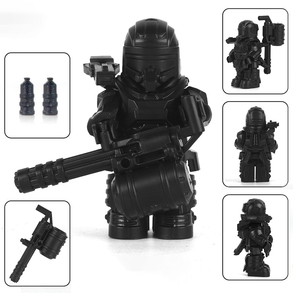 PUBG Power Mecha Heavy Gunner Tactical Soldier Battle Royale Custom Brick Compatible Minifigure Toy