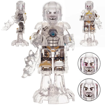 Iron Man Mk1 Translucent MCU Version Custom Brick Compatible Minifigure Toy