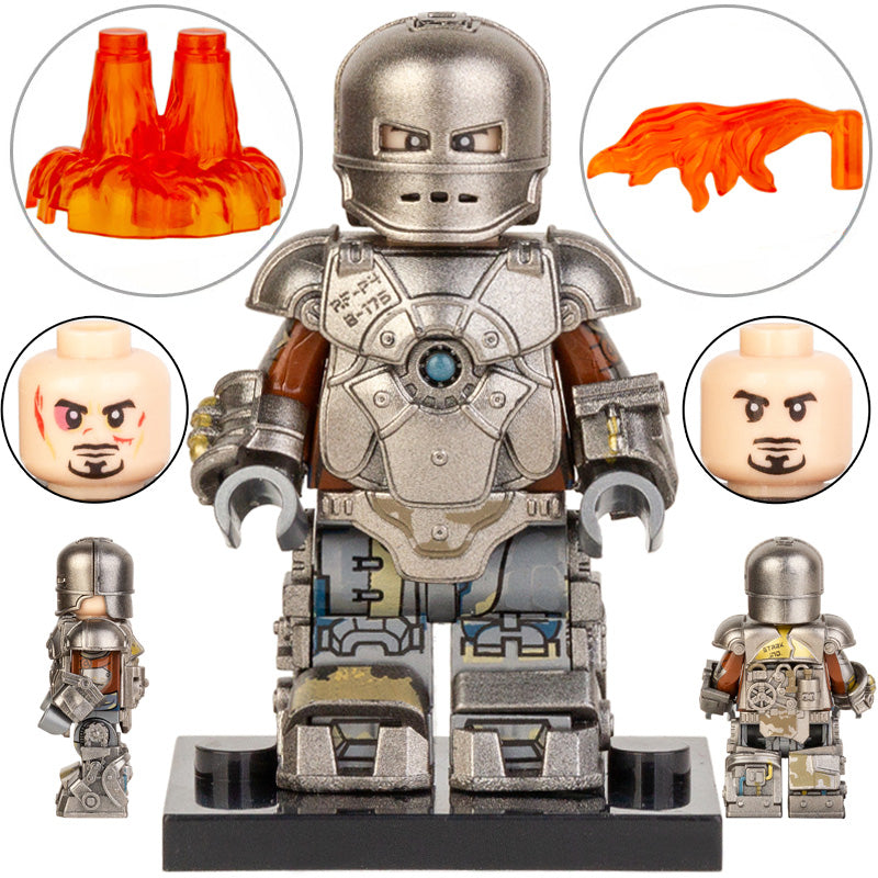 Iron Man Armor Mark I MCU Superhero Custom Brick Compatible Minifigure Toy