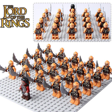 LOTR Mordor Orc Soldiers Army Custom Brick Compatible Minifigure Set 21Pcs