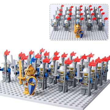 Medieval Castle Kingdoms Crown Knights Royal Guard Custom Brick Compatible Minifigure Set 21Pcs