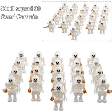 Castle Fantasy Era Skeleton Warriors Undead Army Custom Brick Compatible Minifigure Set 21Pcs