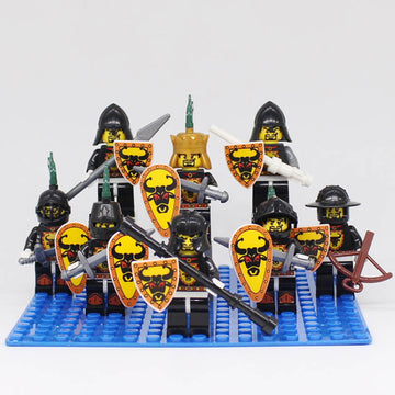 Medieval Castle Kingdoms Shadow Knights Custom Brick Compatible Minifigure Set 8Pcs