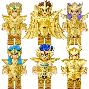 Leo Aioria Sagittarius Aioros Scorpio Milo Aquarius Camus Cancer Deathmask Capricorn Shura Saint Seiya Knights of the Zodiac Brick Compatible Minifigure Toy