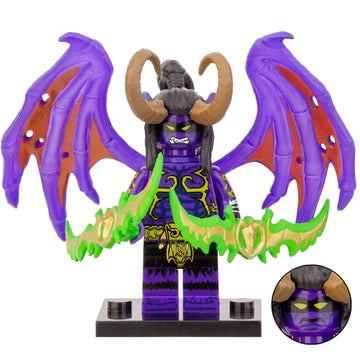 WoW Warcraft III Reign of Chaos Illidan Stormrage Demon Hunter Custom Brick Compatible Minifigure Toy