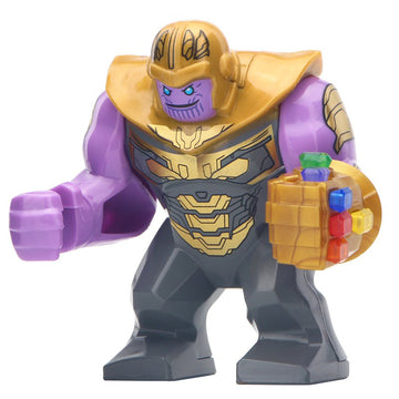 Thanos with Matte Gold Gauntlet MCU Avengers Endgame (2019) Custom Brick Compatible Minifigure Toy