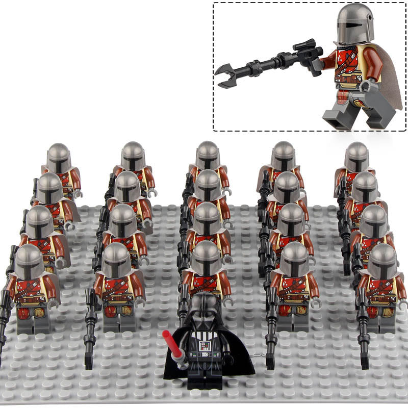Star Wars Mandalorian Tribe Warriors Custom Brick Compatible Minifigure Set 21Pcs