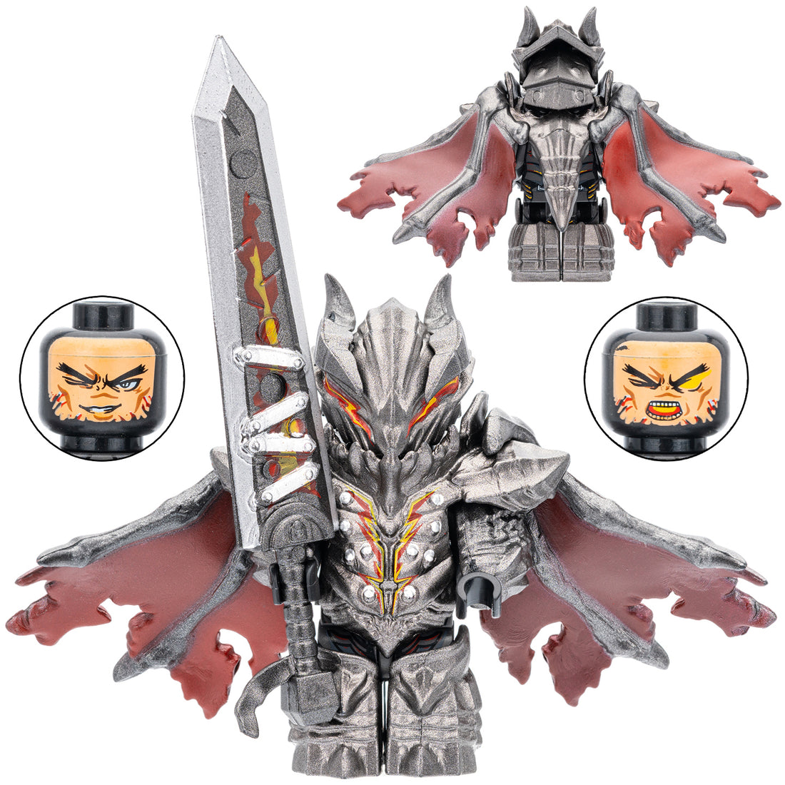 Berserk Guts Berserker Armor Black Swordsman Custom Brick Compatible Minifigure Toy