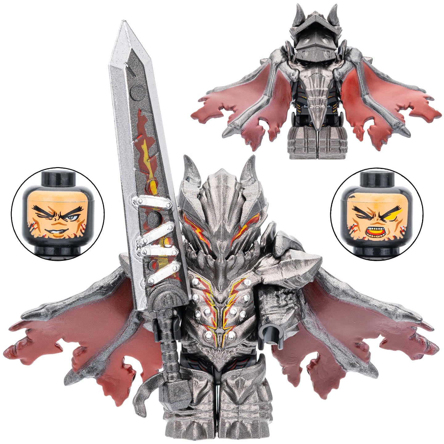 Berserk Guts Berserker Armor Black Swordsman Custom Brick Compatible Minifigure Toy