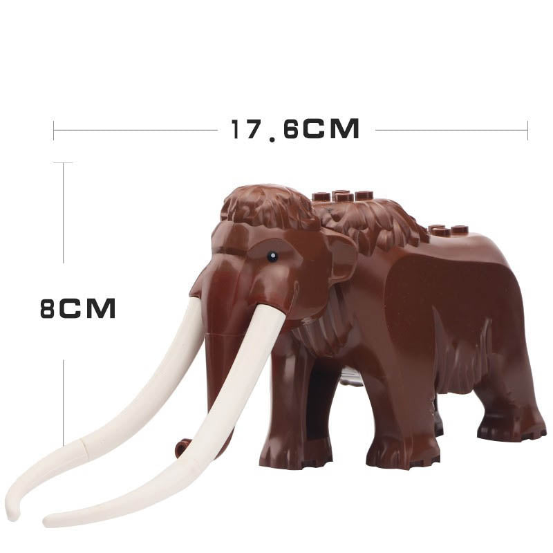 Woolly Mammoth Ice Age Arctic Animal Custom Brick Compatible Creature Minifigure Toy