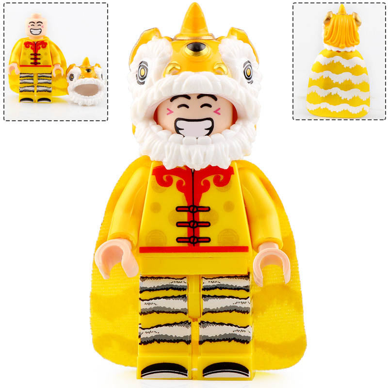 Yellow Lion Dance Mascot
