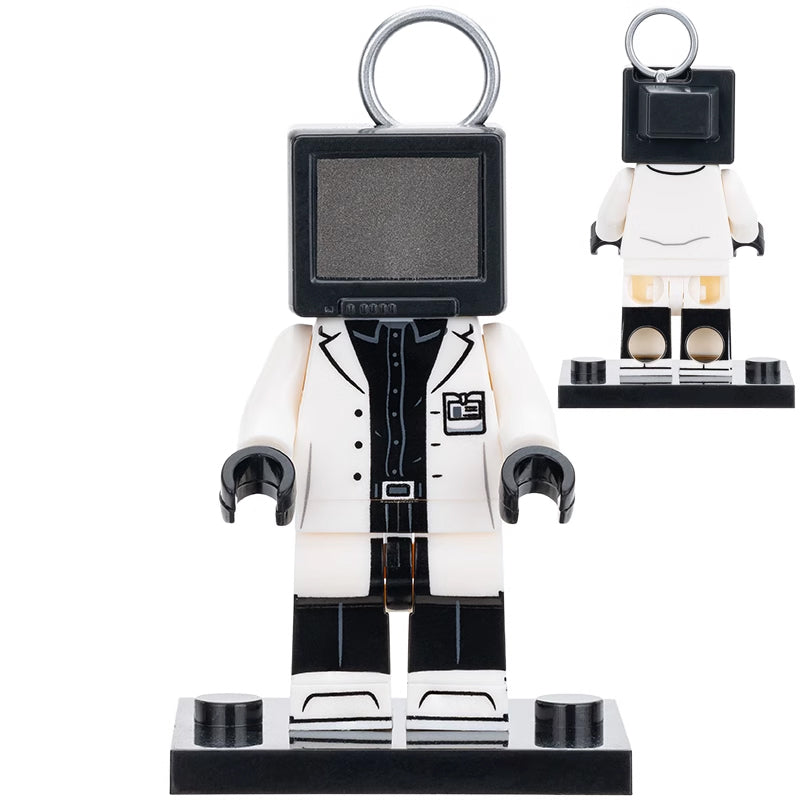 Skibidi Toilet Scientist TV Man Custom Brick Compatible Minifigure Toy