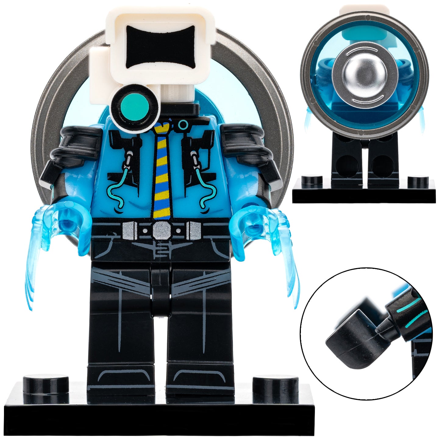 Skibidi Toilet C4HD Cameraman 2.0 Monitor B Custom Brick Compatible Minifigure Toy