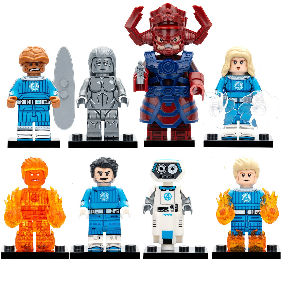 Galactus Surfer Human Torch Invisible Woman Thing Mr Fantastic HERBIE MCU The Fantastic Four First Steps Brick Compatible Minifigure Toy