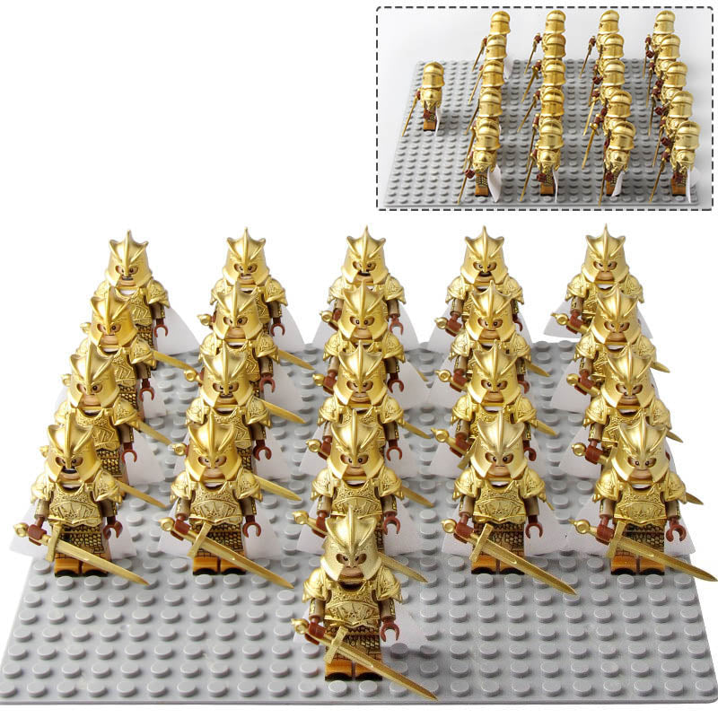 Game of Thrones Kingsguard Golden Armor Royal Guard Custom Brick Compatible Minifigure Set 21Pcs