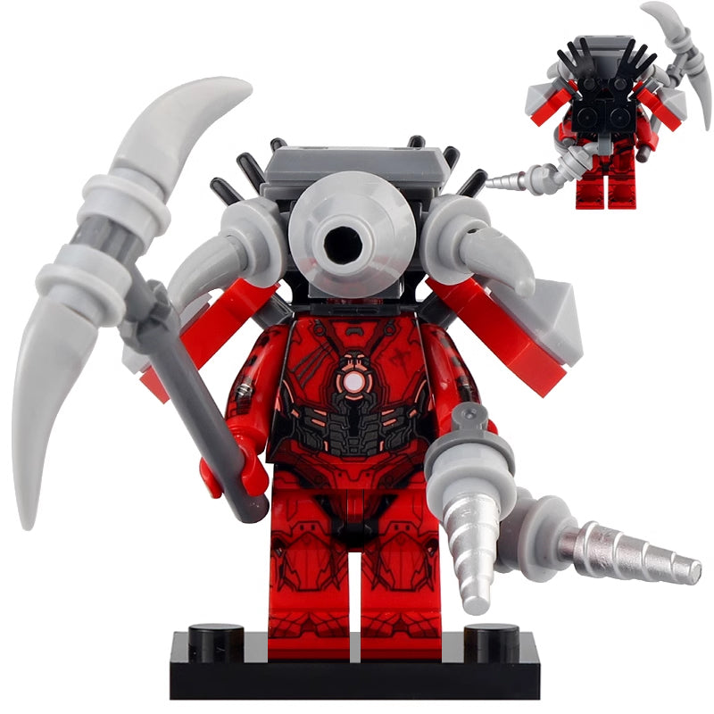 Skibidi Toilet Upgraded Titan Drillman Custom Brick Compatible Minifigure Toy