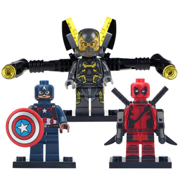 Yellowjacket Deadpool Captain America Marvel Universe Custom Brick Compatible Minifigure Toy