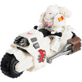 White Scar with Outrider Motorcycle