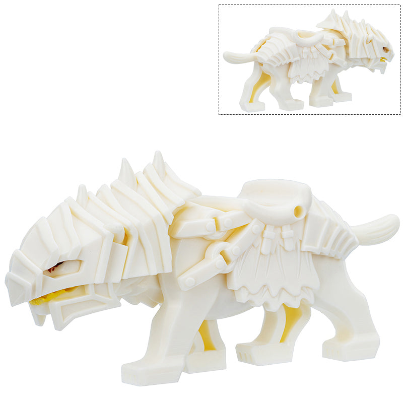 White Armored Warg Wolf