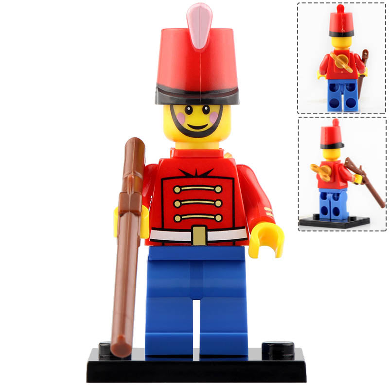 Clockwork Toy Soldier Red Uniform Custom Brick Compatible Minifigure Toy
