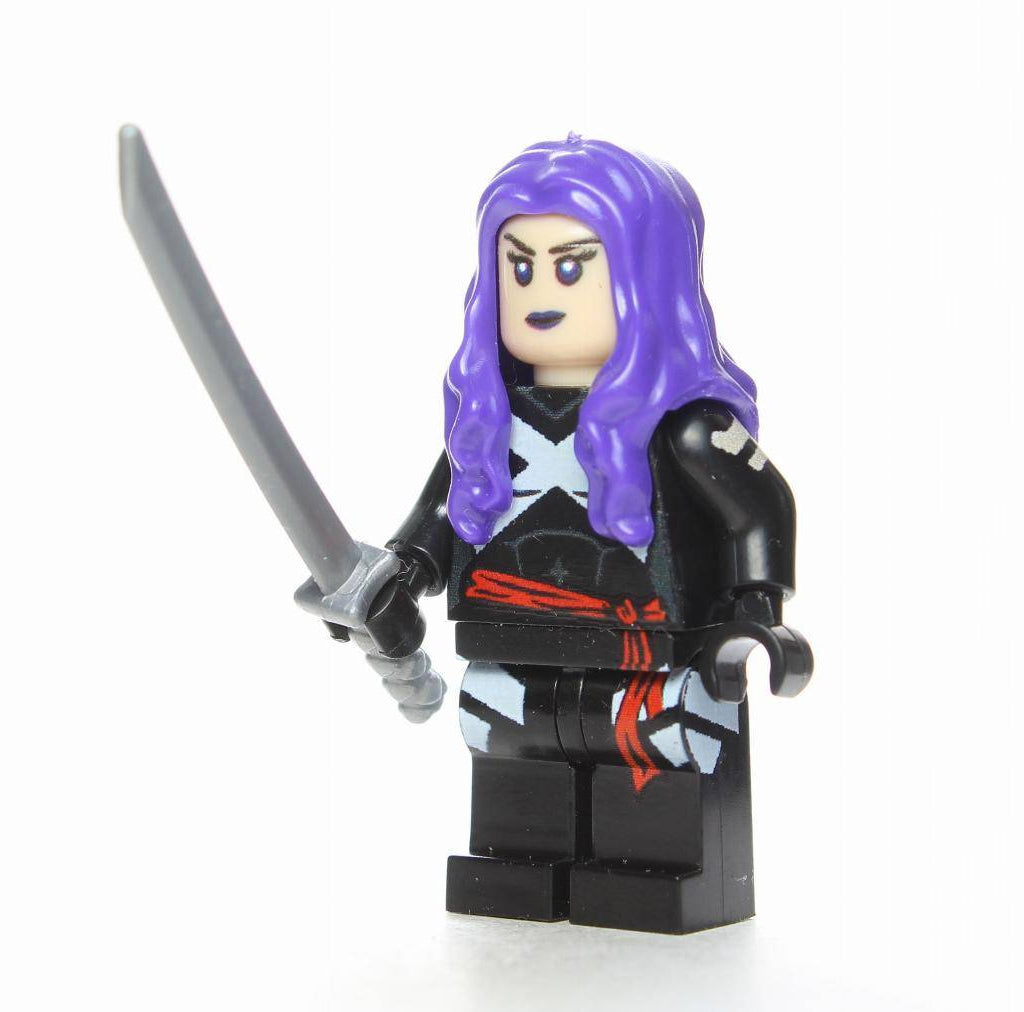 Psylocke X-Men Super Heroes Custom Brick Based Minifigure Toy