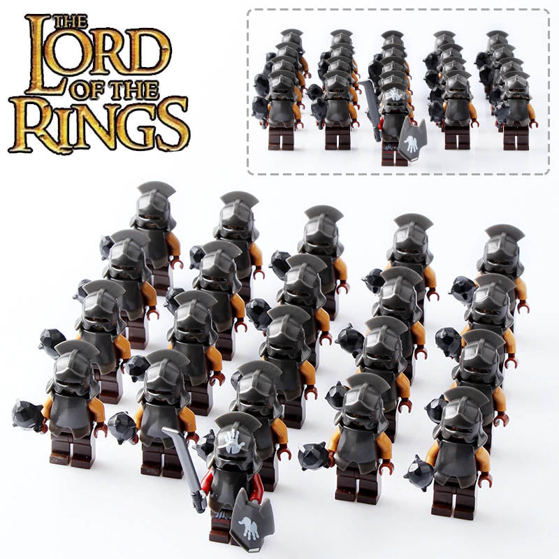 Mordor Orc Warriors Middle Earth LOTR Custom Brick Compatible Minifigure Set 21Pcs