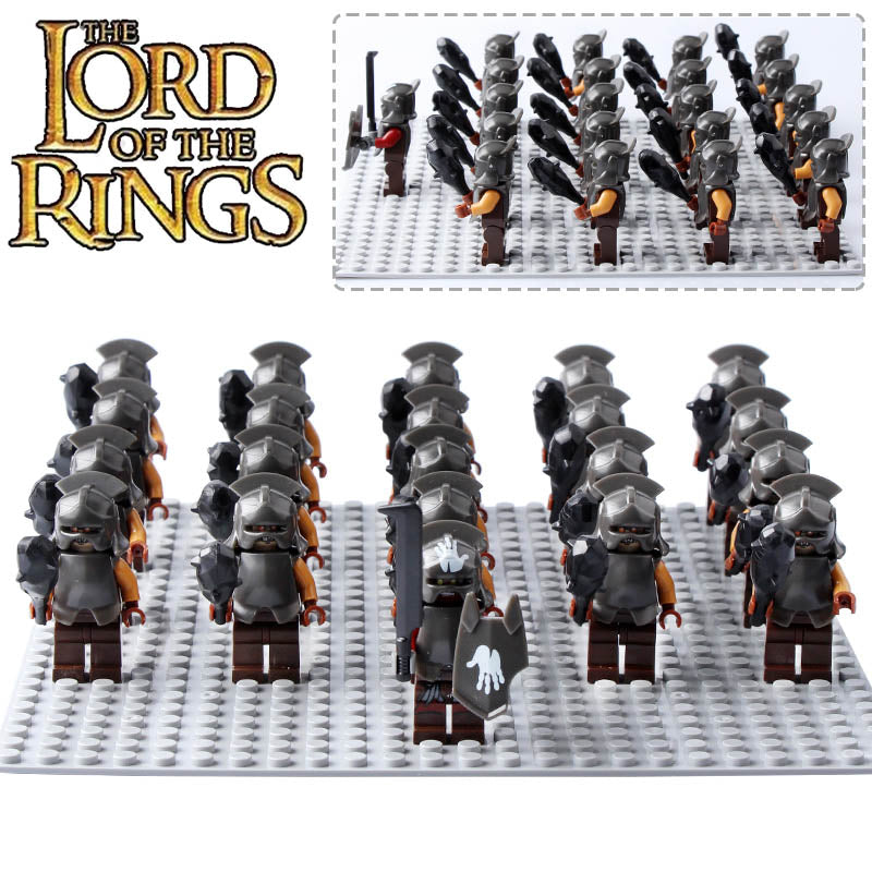 Lord of the Rings Mordor Orc Warriors Custom Brick Compatible Minifigure Set 21Pcs