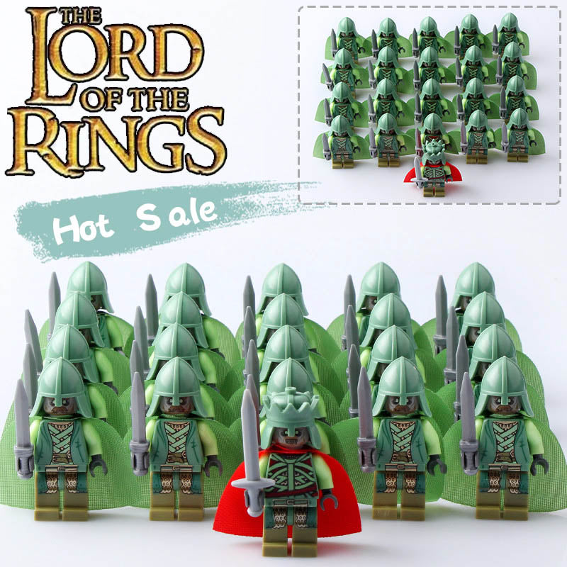 The Lord of the Rings Army of the Dead Middle Earth Ghost Soldiers Custom Brick Compatible Minifigure Set 21Pcs