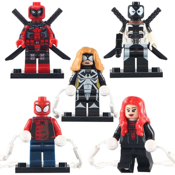 Deadpool Superior Spider-girl Whiplash Tarantula Paladin Spider-man Marvel Super Heroes Custom Brick Compatible Minifigure Toy