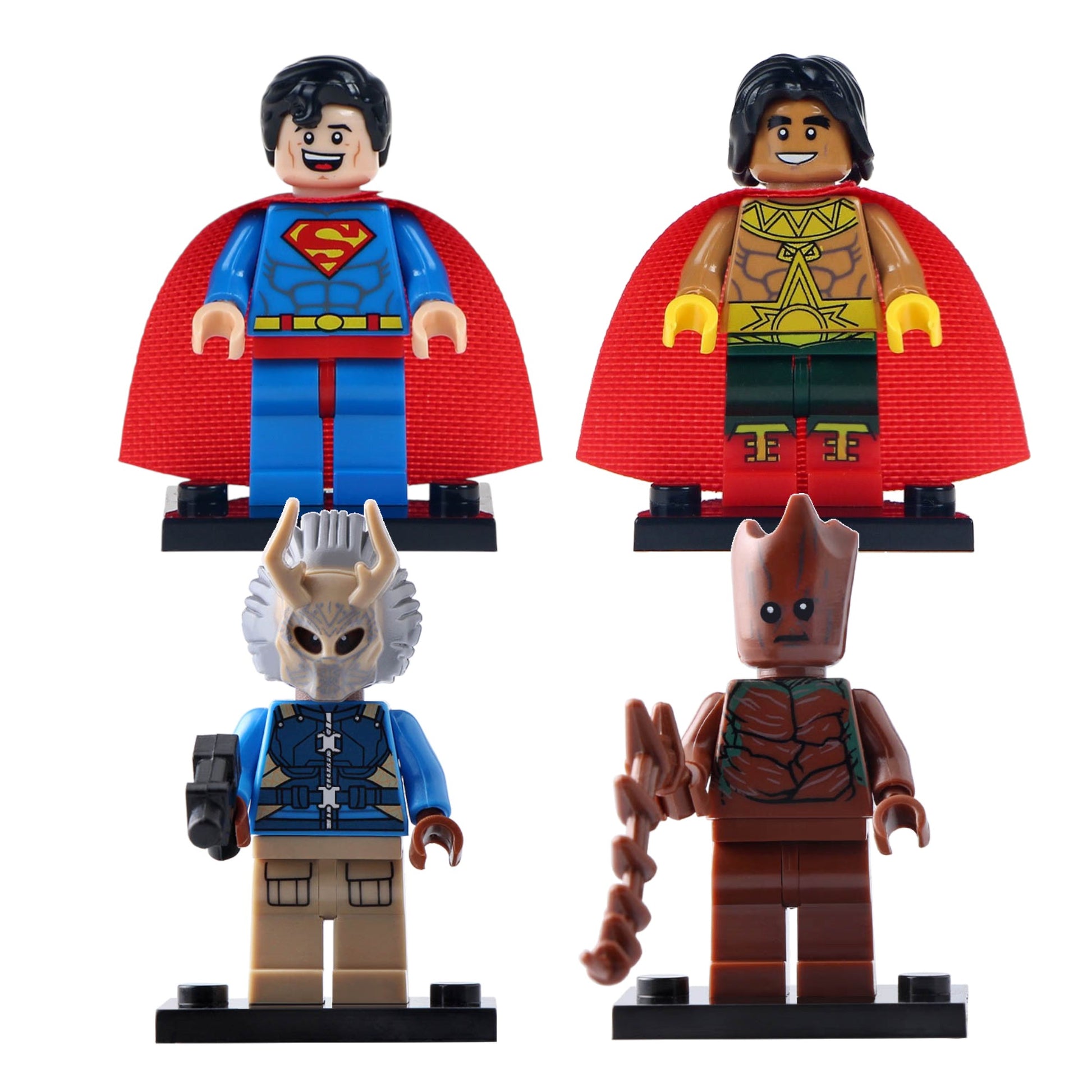 Superman El Dorado Erik Killmonger Teen Groot Multiverse Superhero Custom Brick Compatible Minifigure Toy