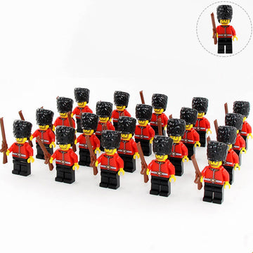 British Royal Guard Buckingham Palace Soldiers Army Builder Custom Brick Compatible Minifigure Set 20Pcs