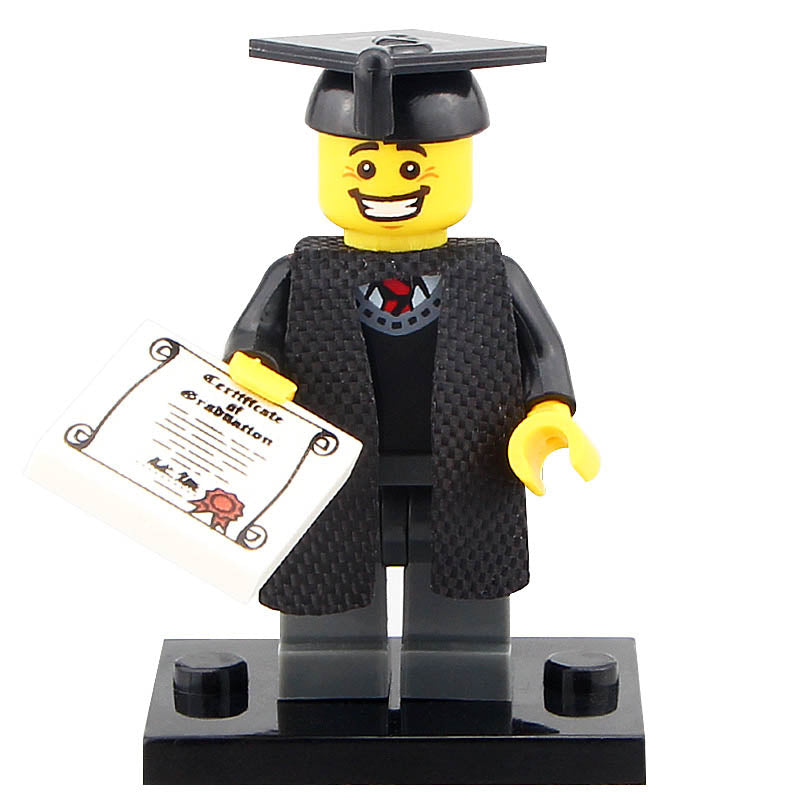 Graduate Student Collectible CMF Series 5 Custom Brick Compatible Minifigure Toy