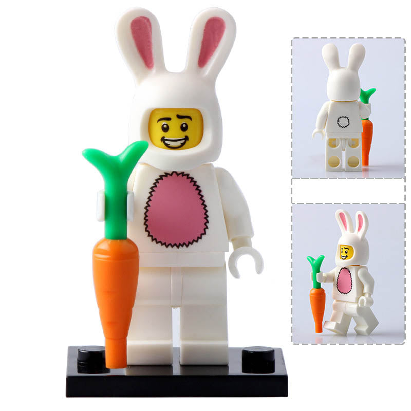 Bunny Suit Guy Collectible CMF 13 Custom Brick Compatible Minifigure Toy