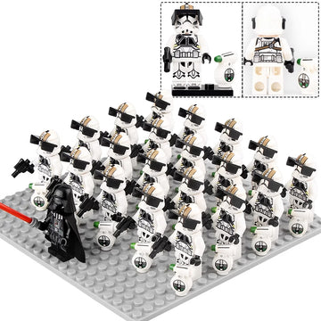 Star Wars The Clone Wars 212th Attack Battalion Clone Gunner Soldier with D-O Droid Custom Brick Compatible Minifigure Set 21Pcs