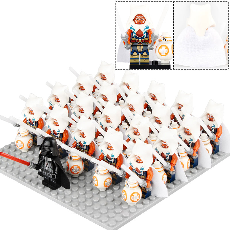 Star Wars The Clone Wars Ahsoka Tano Jedi Warrior with BB-8 Droid Custom Brick Compatible Minifigure Set 21Pcs
