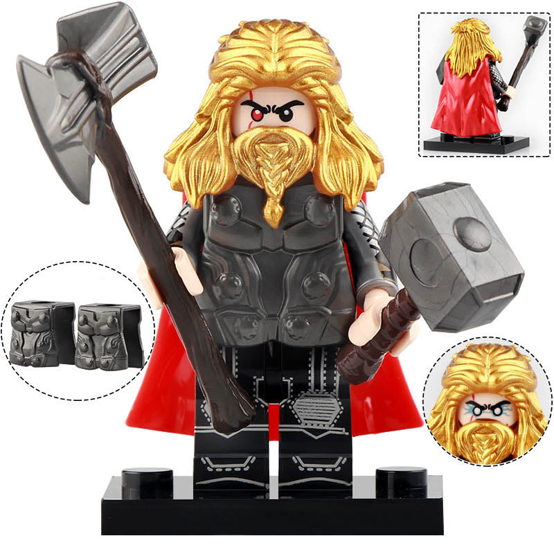 Thor (Golden Hair) MCU Avengers Endgame Custom Brick Compatible Minifigure Toy