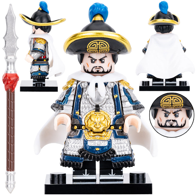 Yue Fei in White - Blue Command Armor