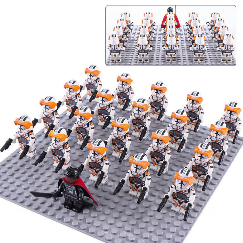 Star Wars The Clone Wars Commander Cody 212th Attack Battalion Army Custom Brick Compatible Minifigure Toy Set 21Pcs