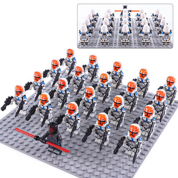 Star Wars The Clone Wars 332nd Company Ahsoka Clone Trooper Army Custom Brick Compatible Minifigure Toy Set 21Pcs