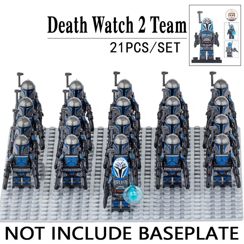 Star Wars Death Watch Mandalorian Soldiers Custom Brick Compatible Minifigure Set 21Pcs