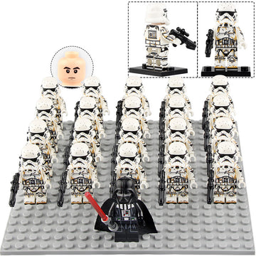 Star Wars Imperial Stormtrooper Battle Damaged Custom Brick Compatible Minifigure Set 21Pcs