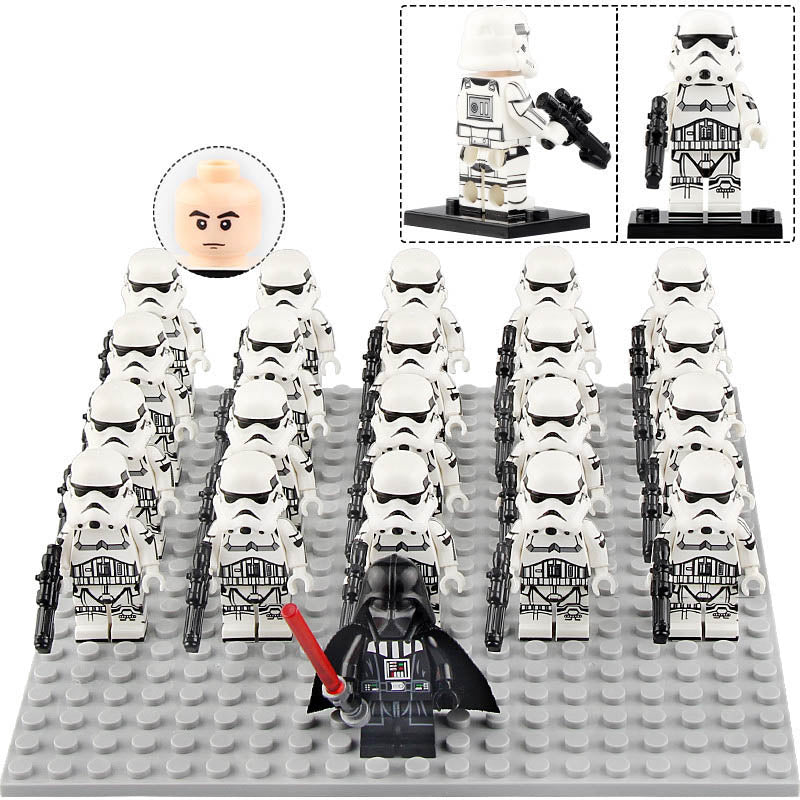 Star Wars Mandalorian Imperial Stormtrooper Soldier Custom Brick Compatible Minifigure Toy Set 21Pcs