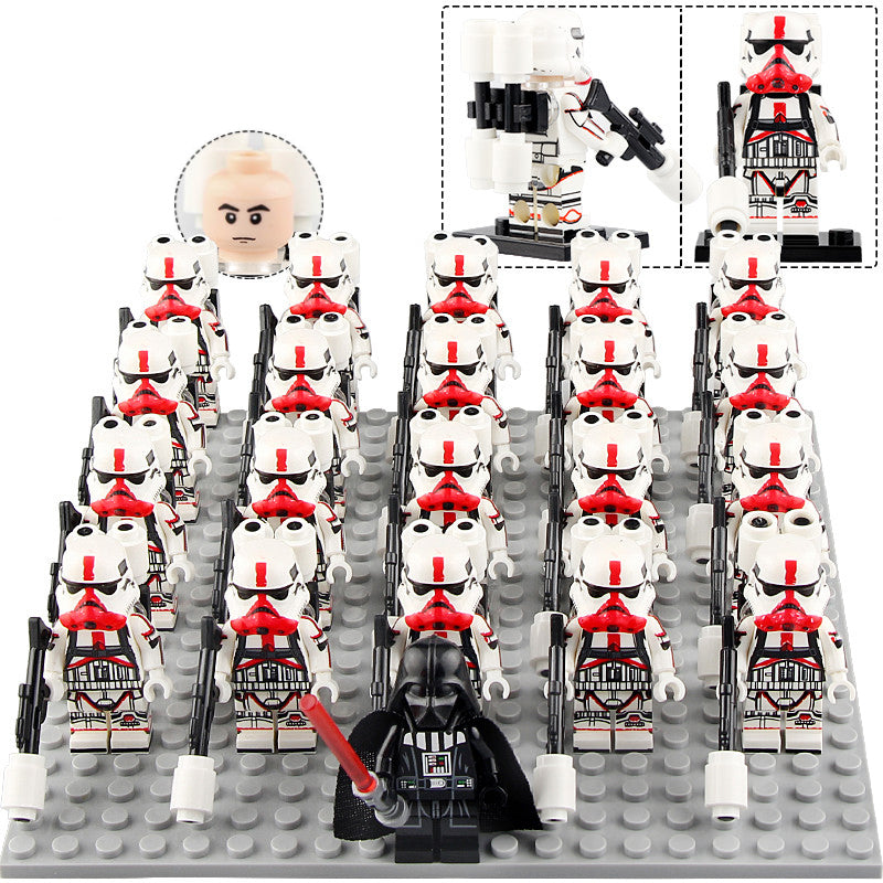 Star Wars Mandalorian Incinerator Trooper Flame Stormtrooper Soldier Custom Brick Compatible Minifigure Set 21Pcs