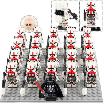 Star Wars Mandalorian Incinerator Trooper Flame Stormtrooper Soldier Custom Brick Compatible Minifigure Set 21Pcs