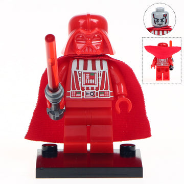 Red Darth Vader Star Wars Custom Brick Compatible Minifigure Toy