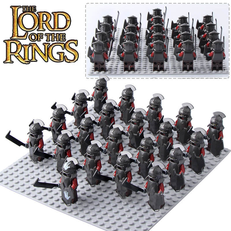 The Lord of the Rings Uruk Hai Warriors Isengard Orc Army Middle Earth Custom Brick Compatible Minifigure Set 21Pcs
