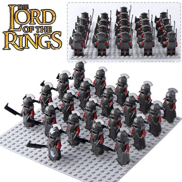The Lord of the Rings Uruk Hai Warriors Isengard Orc Army Middle Earth Custom Brick Compatible Minifigure Set 21Pcs