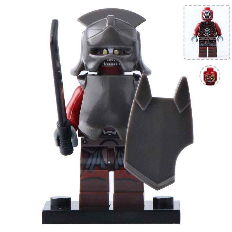 Uruk Hai Orc Warrior Isengard Army The Lord of the Rings Middle Earth Custom Brick Compatible Minifigure Toy