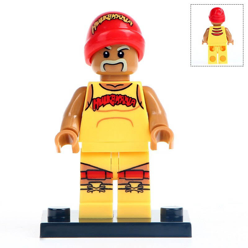 Hulk Hogan Professional Wrestling Legend Custom Brick Compatible Minifigure Toy