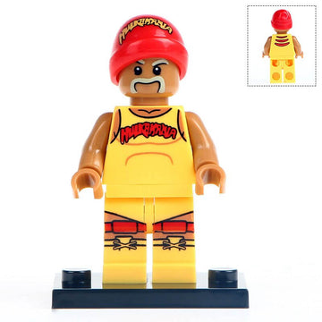 Hulk Hogan Professional Wrestling Legend Custom Brick Compatible Minifigure Toy